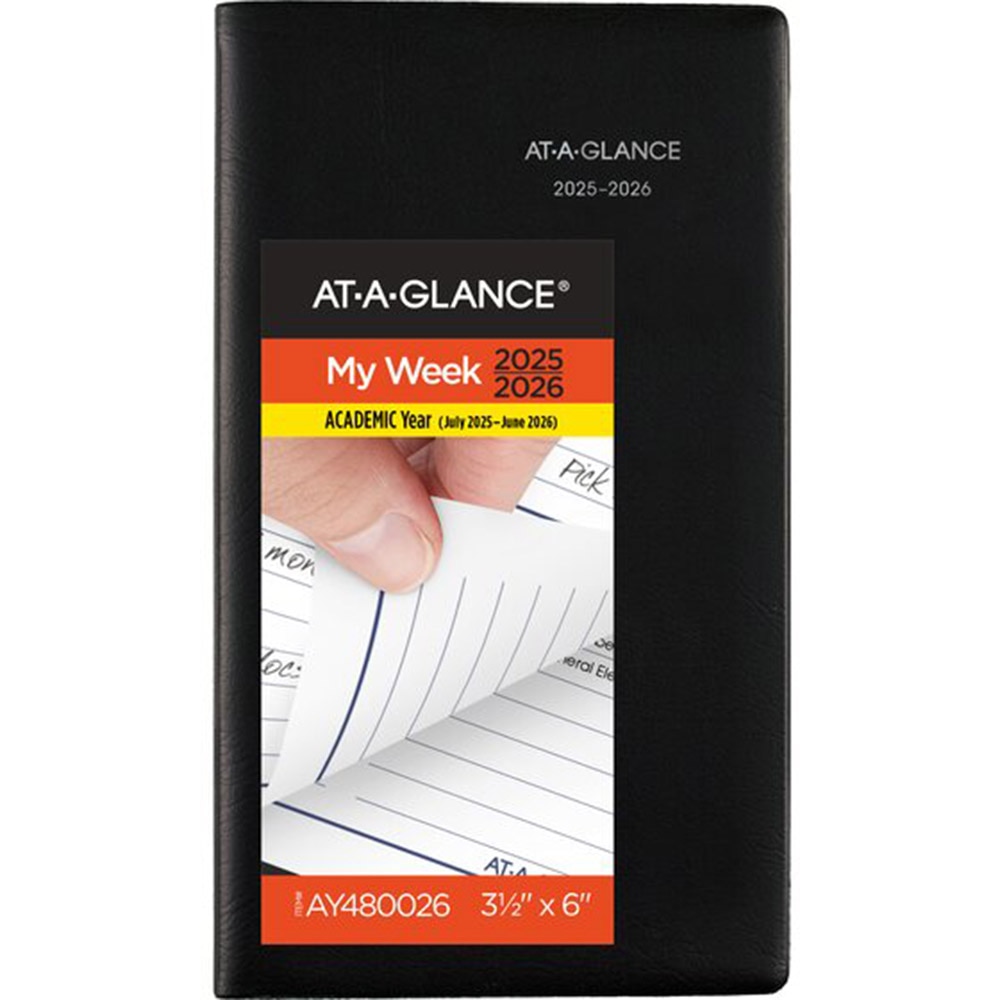 At A Glance, Academic, Art & School, 3.5"x6", 2025/26, Monthly, Planner, Pocket, July through June, 836311